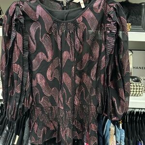 Elegant Black and Pink Women's Top